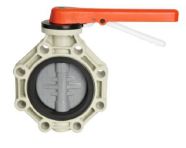 Válvula Borboleta LUG em CPVC, com alavanca de posicionamento